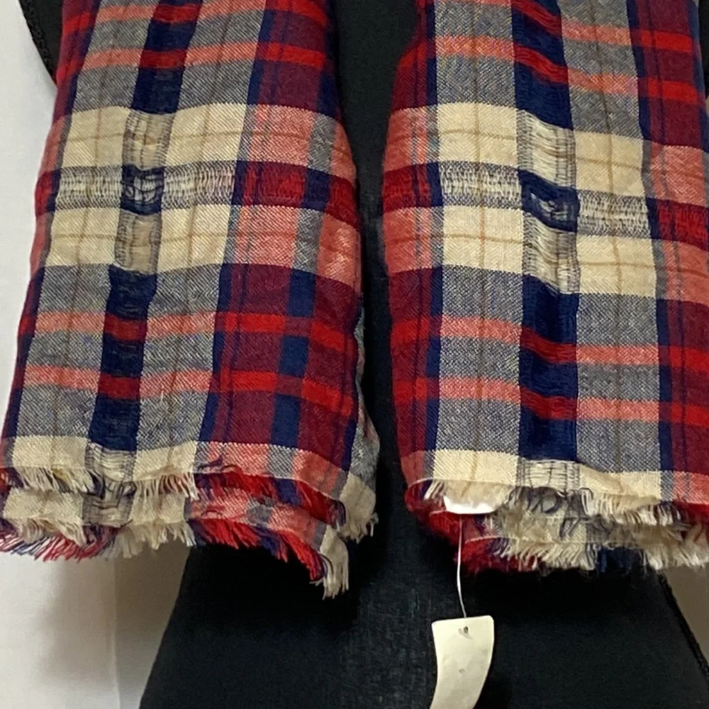 Francesca’s Plaid Wool Blend Scarf